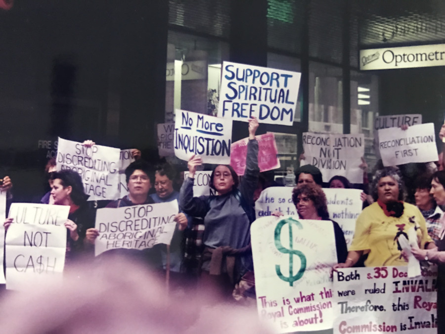 October 1995 Protest. Protest archives supplied by Natalie Harkin and Denise Noack⁠.⁠⁠