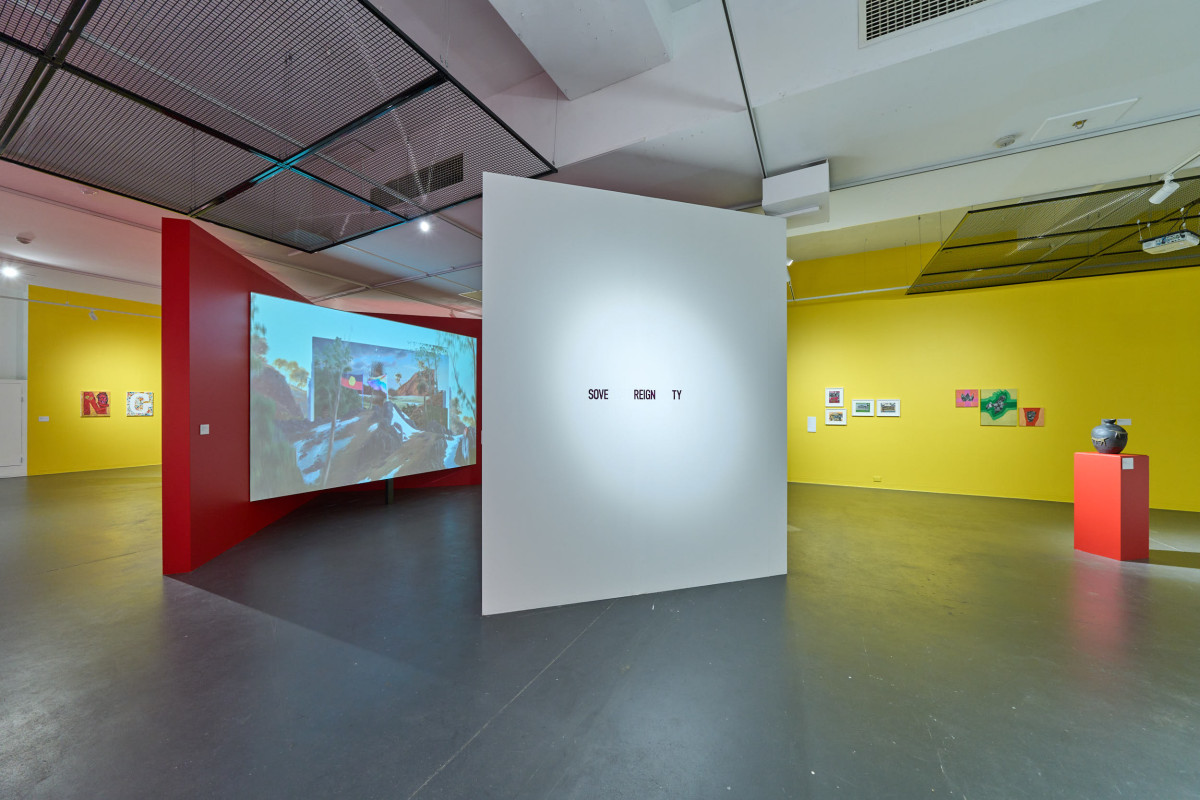 The 'video room' inside of the gallery.