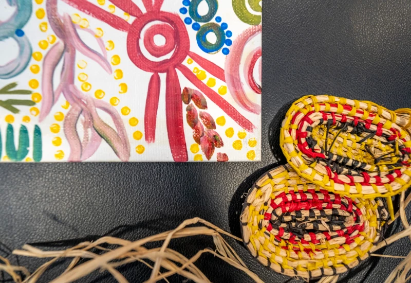 Weaving jewellery workshop with Natasha Wanganeen